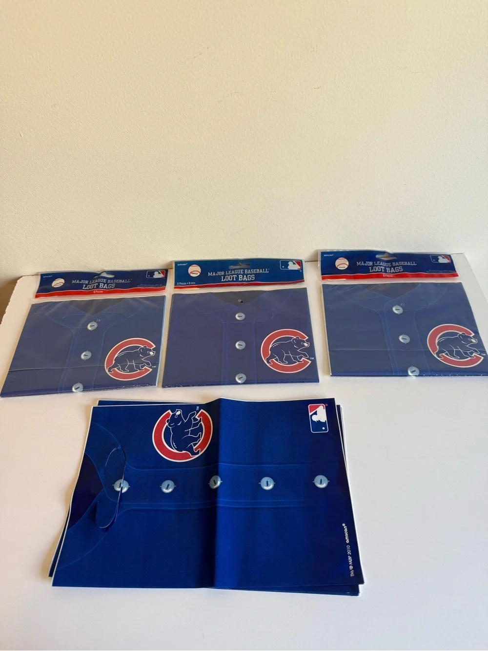CHICAGO CUBS MLB Loot Bags Lot of 30 Amscan Baseball Party Favor Bags 2010 NEW